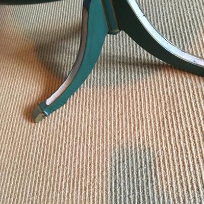 Small vintage round painted table.