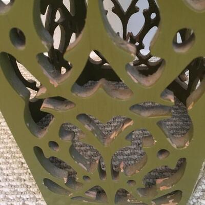 Green painted carved table