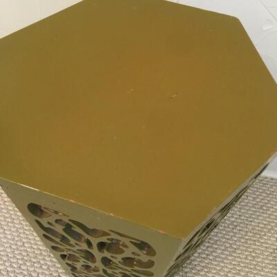 Green painted carved table