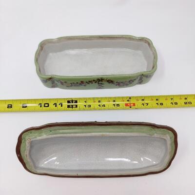 VINTAGE ORIENTAL FLORAL CERAMIC BOX W/ LID