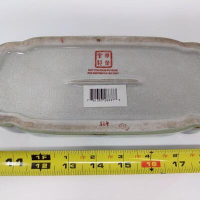 VINTAGE ORIENTAL FLORAL CERAMIC BOX W/ LID