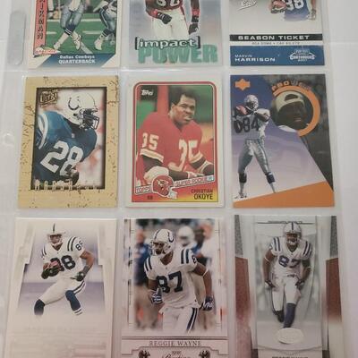 Football lot of 9 cards