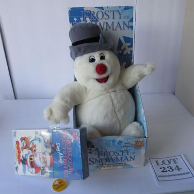 Unused Frosty the Snowman Plush Guy With DVD