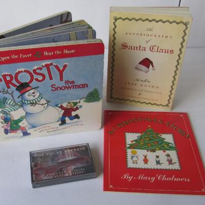 Lot of Christmas Books and Cassette Tape