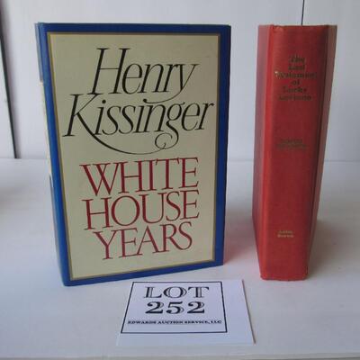 Last Testament of Lucky Luciano HC Book, 1975, and Henry Kissinger 1979 Hard Cover Book