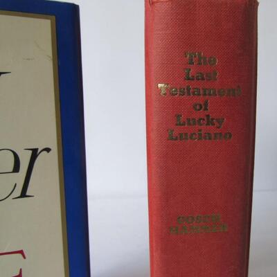 Last Testament of Lucky Luciano HC Book, 1975, and Henry Kissinger 1979 Hard Cover Book