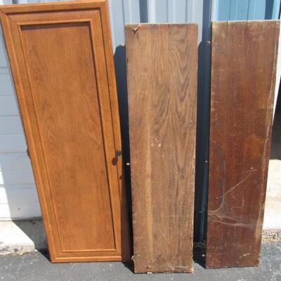 Older Cabinet Door and Reclaimed Wood Table Leaves