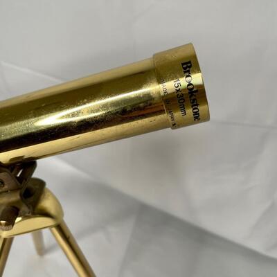 Tabletop brass telescope