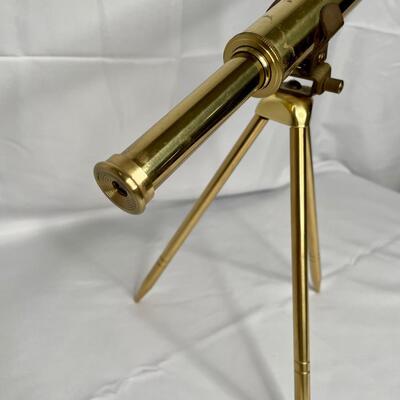 Tabletop brass telescope