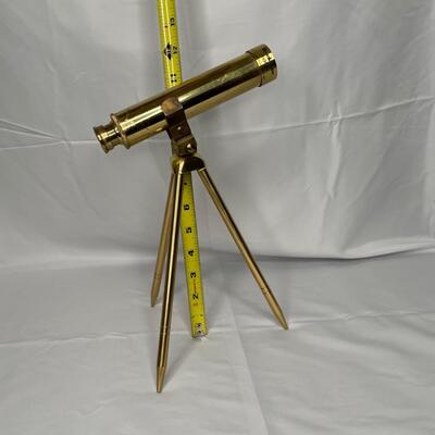 Tabletop brass telescope