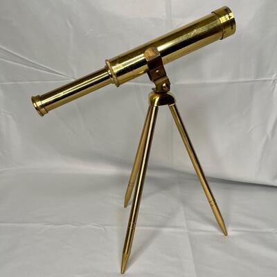 Tabletop brass telescope