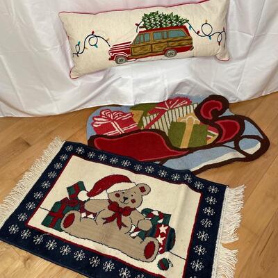 Christmas rugs and pillow