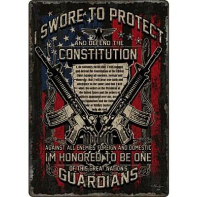 RIVERS EDGE EMBOSSED SIGN 12"X 17" GUARDIANS OF CONSTITUTION