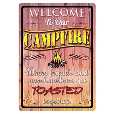RIVERS EDGE SIGN 12"x17" "WELCOME TO OUR CAMPFIRE"