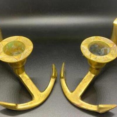 9 Vintage Brass Items