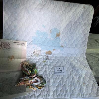 Baby Blanket Embroidery Project, Precious Moments, Nice Shape/Adorable