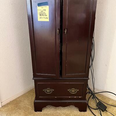 Cherry Wood Jewelry armoire cabinet