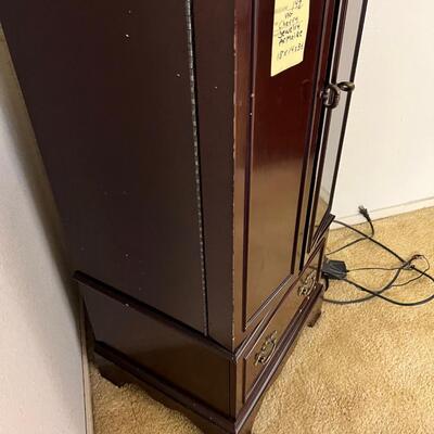 Cherry Wood Jewelry armoire cabinet