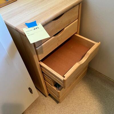 Solid wood rolling utitly cart 6  drawers