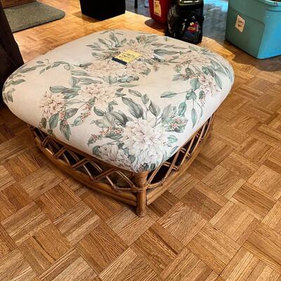 bamboo base tuffet stool or seat