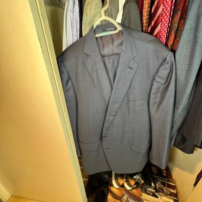 Closet full of gentleman" wardrobe, suits, Fine dress shirts 17 1/2