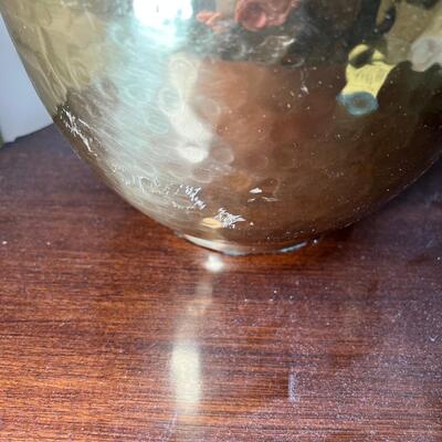 Brass table lamp with white shade