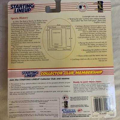 Two 1998 Starting Line Up Sports Superstar Collectibles - Will Clark & NOMAR GARCIAPPARA RC - 1st Year Figure - Boston Red Sox 4.5â€...