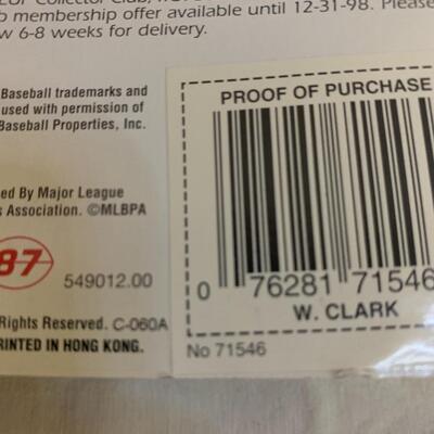 Two 1998 Starting Line Up Sports Superstar Collectibles - Will Clark & NOMAR GARCIAPPARA RC - 1st Year Figure - Boston Red Sox 4.5â€...