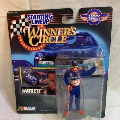 3 NASCAR items - 2 cars and 1 Starting Lineup Figure 4.5â€ tall approx