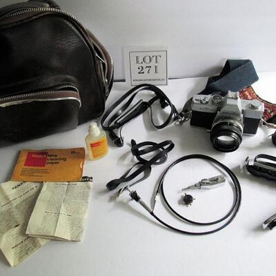 Vintage Minolta SRT100 Camera With Accessories and Case