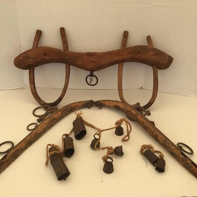 5355 Antique Oxen Yoke with Bells