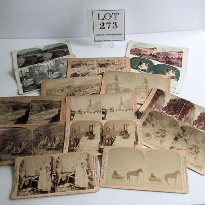 Lot of 15 Old Stereoviewer View Cards