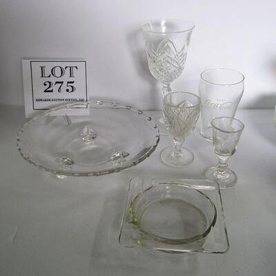 Lot of Clear Glassware, Coca Cola Glass