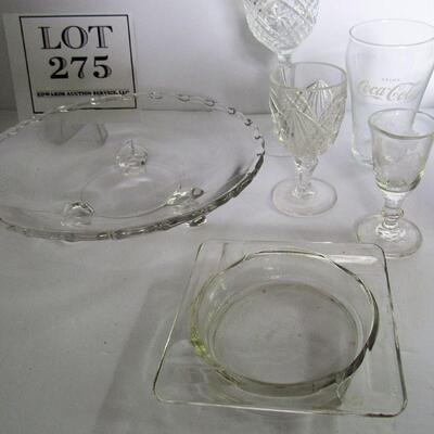 Lot of Clear Glassware, Coca Cola Glass