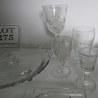 Lot of Clear Glassware, Coca Cola Glass