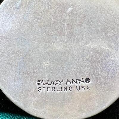 22" ball chain SS with 2 3" discs ( sterling) "Katie" and "Will"