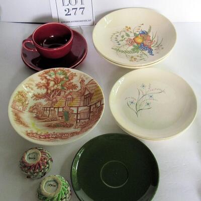 Lot of Misc China Dishes, 2 Small Votive Cups/Spain