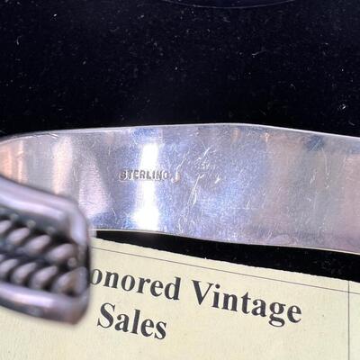 Sterling Cuff Hand made Native American Marked "J"