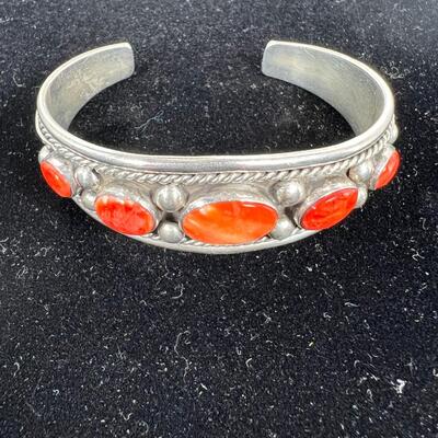 Sterling Cuff Hand made Native American Marked "J"