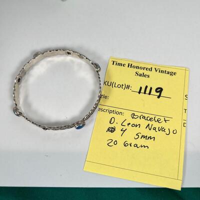 Navajo Artist D. Leon SS and Turqouise Bangle