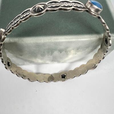 Navajo Artist D. Leon SS and Turqouise Bangle