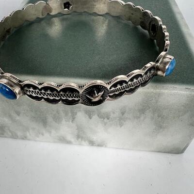 Navajo Artist D. Leon SS and Turqouise Bangle