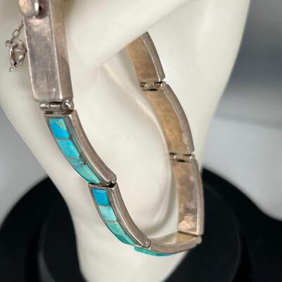 Navajo Artist Earl Plummer turqouise link bracelet, Ring