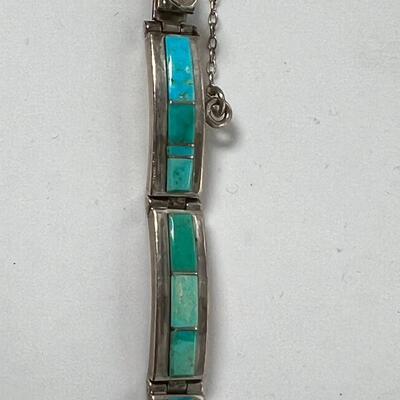 Navajo Artist Earl Plummer turqouise link bracelet, Ring