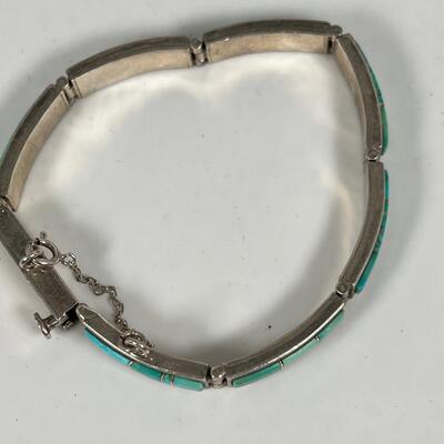 Navajo Artist Earl Plummer turqouise link bracelet, Ring