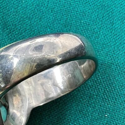 Sterling bracelet and ring Native American hallamrk