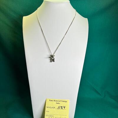 20 " SS Chain Cast Teddy Bear Necklace 12 Grm