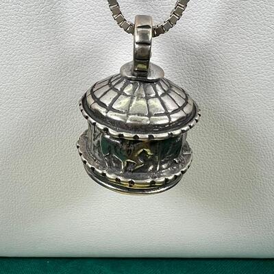 28"  SS Box Chain cast horse Bell
