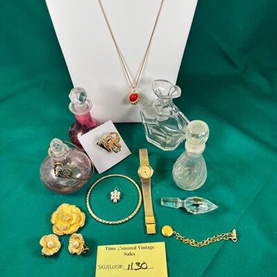 GP Costume Jewelry and vintage empty perfume bottles