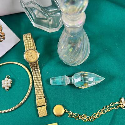 GP Costume Jewelry and vintage empty perfume bottles